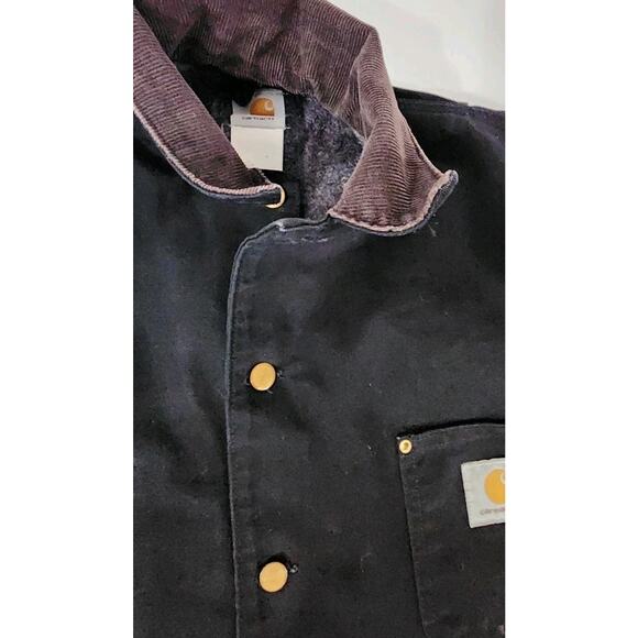 Vintage Carhartt Jacket Mens Large Blanket Lined Chore Coat Workwear USA 90s - Picture 11 of 14